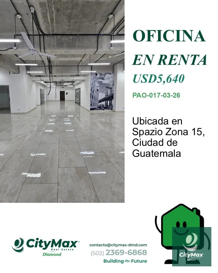 Oficina en Renta en Spazio Zona 15 Ciudad de Guatemala — Oficina en Alquiler en Spazio, Zona 15, Guatemala, Ciudad — foto 1 de 11