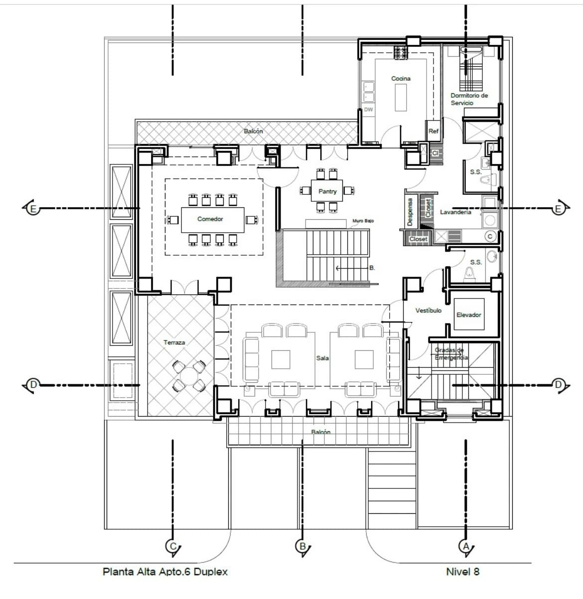 Apartamento de 4 habitaciones con 452 mts. en zona 14 — Apartamento en Alquiler en Zona 14, Guatemala, Ciudad — foto 8 de 10