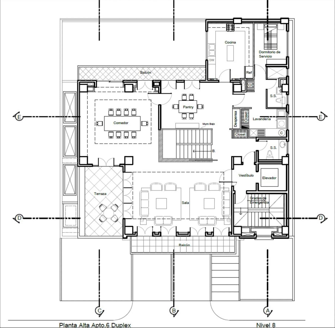 Se Alquila Apto. de Dos Niveles Edificio Quinta Avenida, Zona 14. — Apartamento en Venta en Quinta Avenida, Zona 14, Guatemala, Ciudad — foto 9 de 10