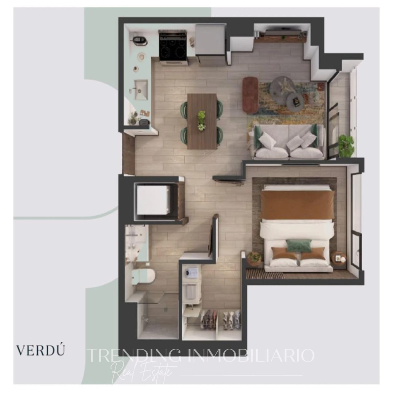 Apartamento en renta zona 13 edificio Verdú de 1 habitación + 1 parqueo — Apartamento en Alquiler en Verdú, Zona 13, Guatemala, Ciudad — foto 8 de 8