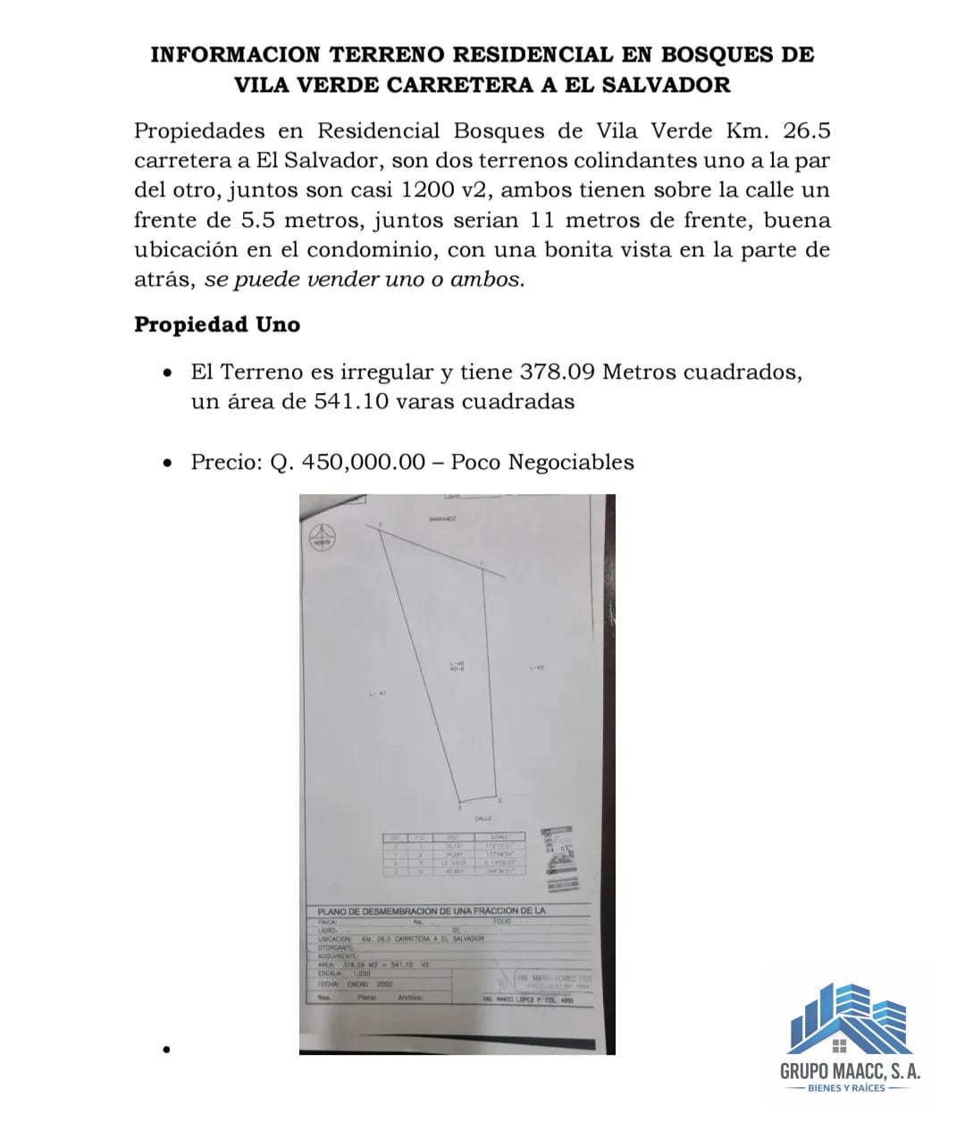 En Venta 2 Terrenos en Bosque de Vila Verde — Terreno en Venta en Bosques de Villa Verde, Carretera a El Salvador, Guatemala, Ciudad — foto 4 de 5