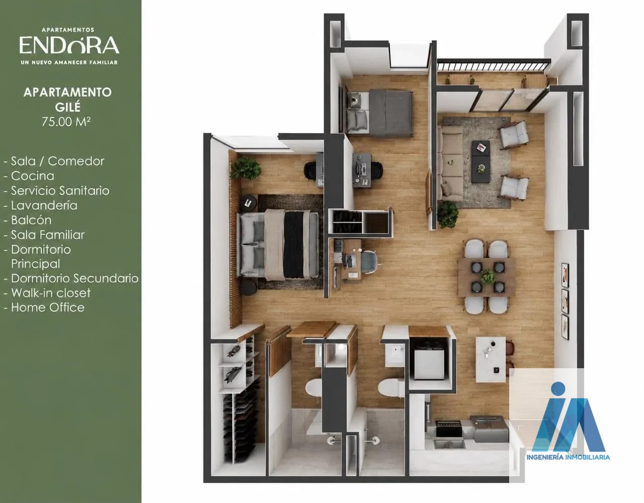 APARTAMENTO EN VENTA 📍 Edificio Endora, zona 11 — Apartamento en Venta en Zona 11, Guatemala, Ciudad — foto 2 de 10
