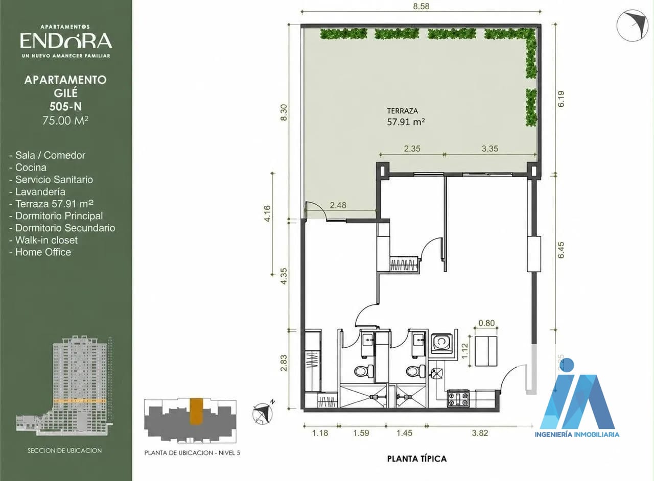 APARTAMENTO EN VENTA 📍 Edificio Endora, zona 11 — Apartamento en Venta en Zona 11, Guatemala, Ciudad — foto 4 de 10