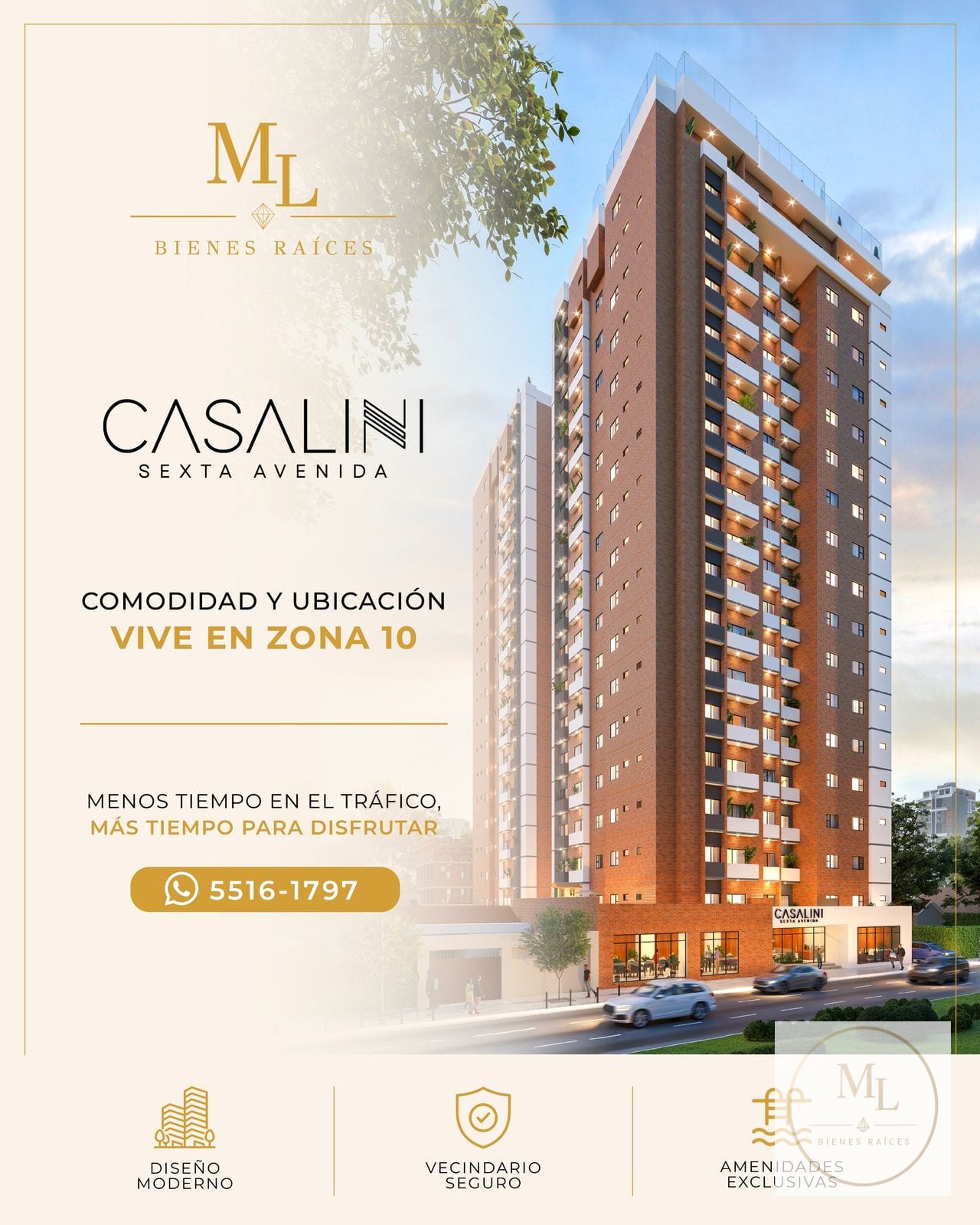 Casalini Sexta Avenida Apartamentos — Apartamento en Venta en Zona 10, Guatemala, Ciudad — foto 1 de 2
