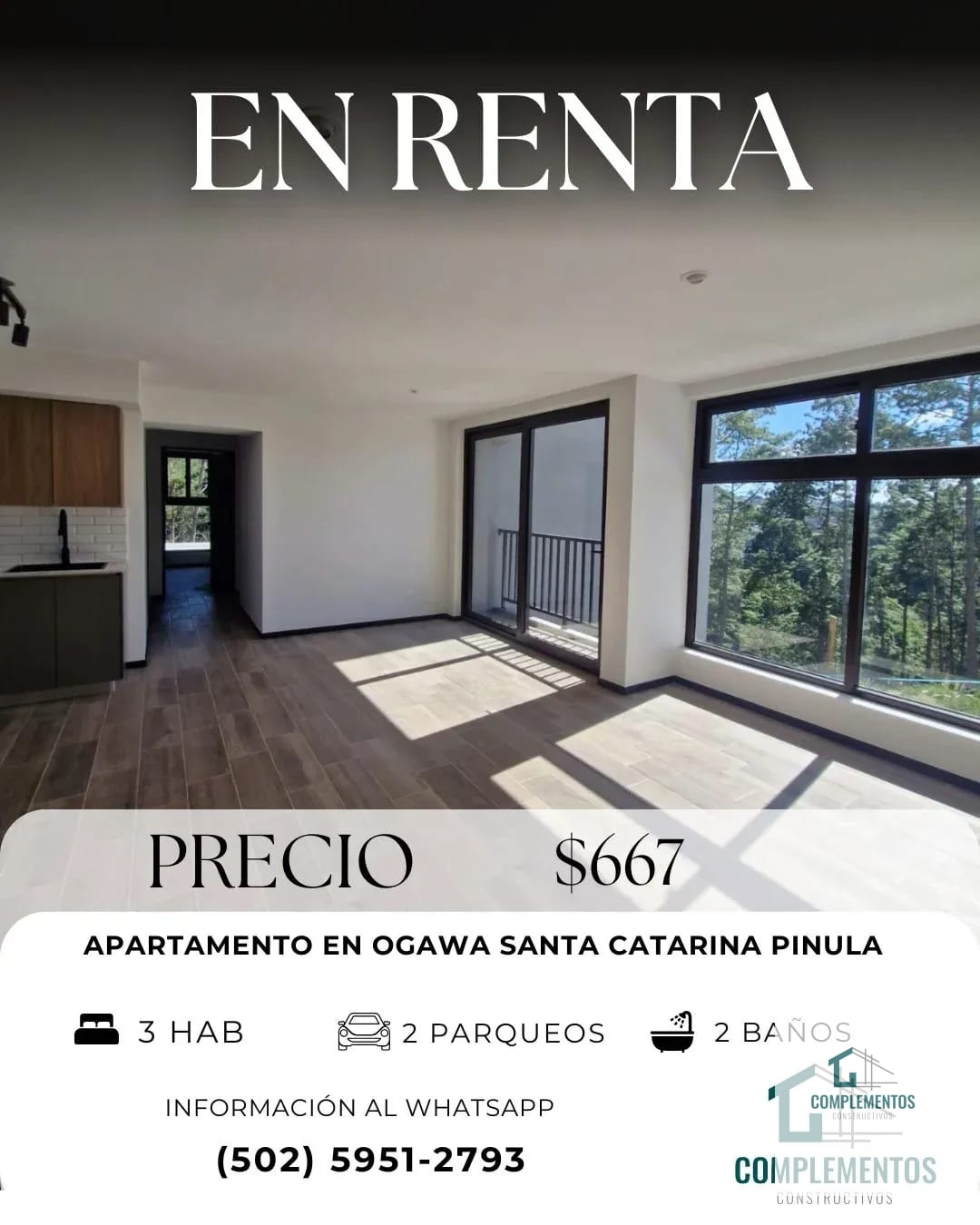 Ogawa, Apartamento en Renta Santa Catarina Pinula — Apartamento en Alquiler en Santa Catarina Pinula, Guatemala, Ciudad — foto 1 de 11