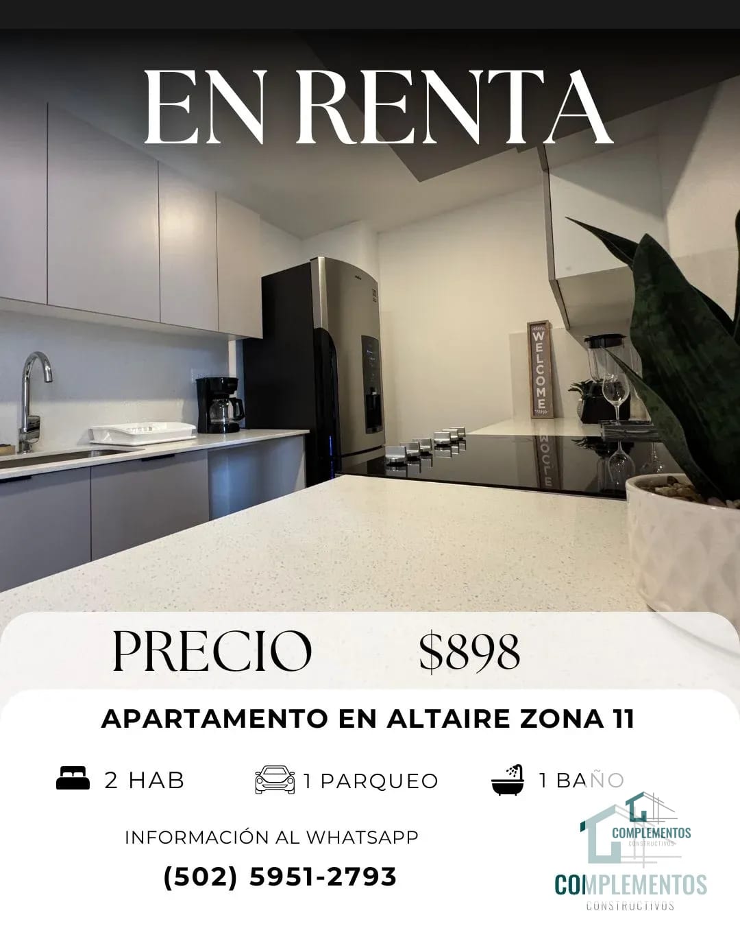 Altaire, Apartamento en Renta Zona 11 — Apartamento en Alquiler en Zona 11, Guatemala, Ciudad — foto 1 de 10
