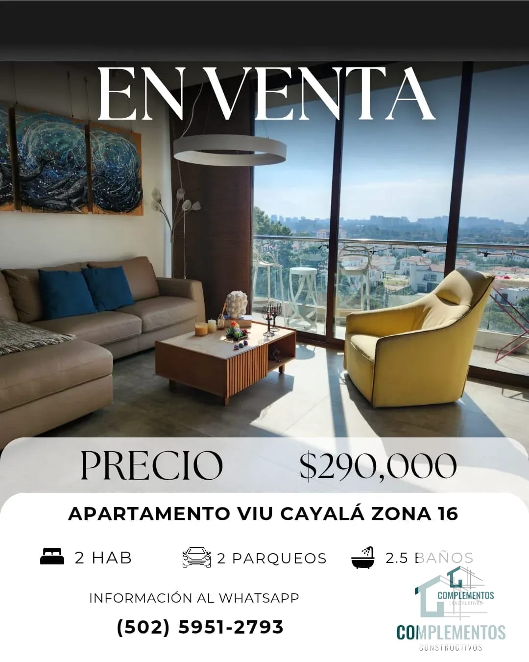 Viú Cayala Apartamento en venta zona 16 — Apartamento en Venta en Viú Cayalá, Zona 16, Guatemala, Ciudad — foto 1 de 8