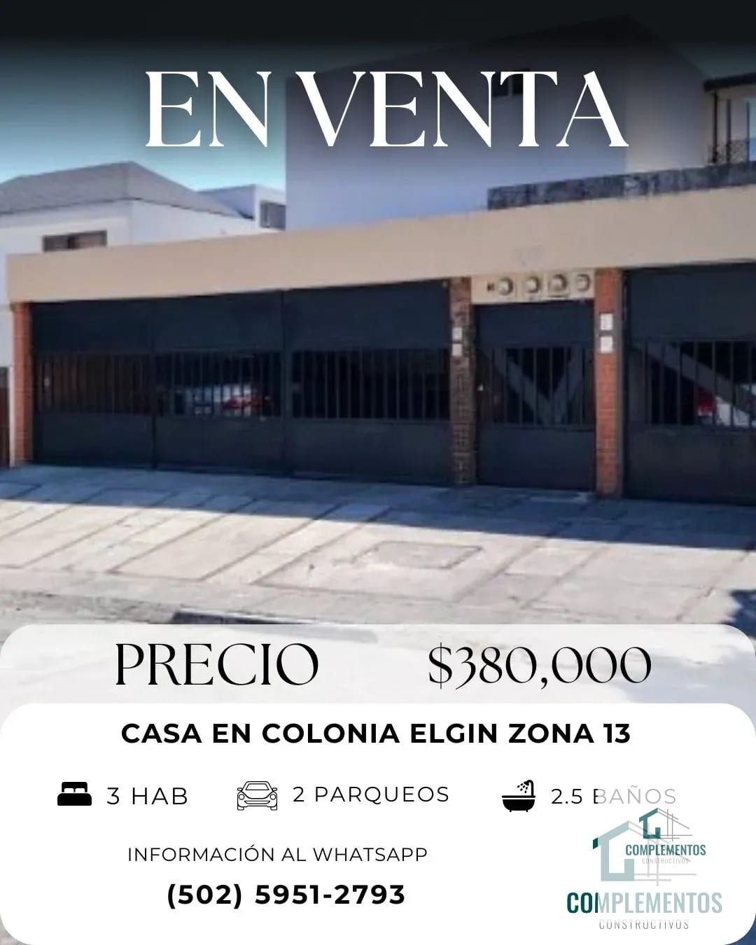 Colonia Elgin II, Casa en Venta zona 13 — Casa en Venta en Zona 13, Guatemala, Ciudad — foto 1 de 7