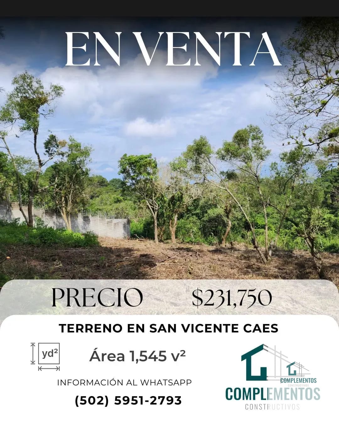 San Vicente,Vendo terreno Caes Km. 16.5 — Terreno en Venta en Carretera a El Salvador, Guatemala, Ciudad — foto 1 de 6