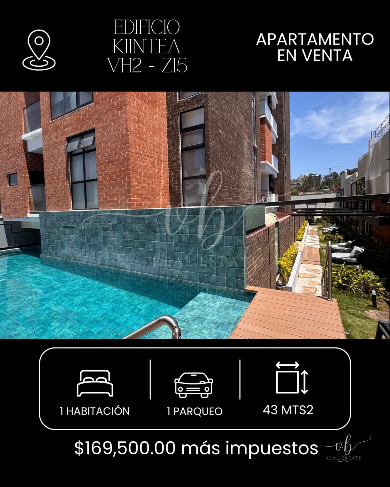 Apartamento en venta - Edificio Kiintea VH2 Z15 — Apartamento en Venta en Zona 15, Guatemala, Ciudad — foto 1 de 1