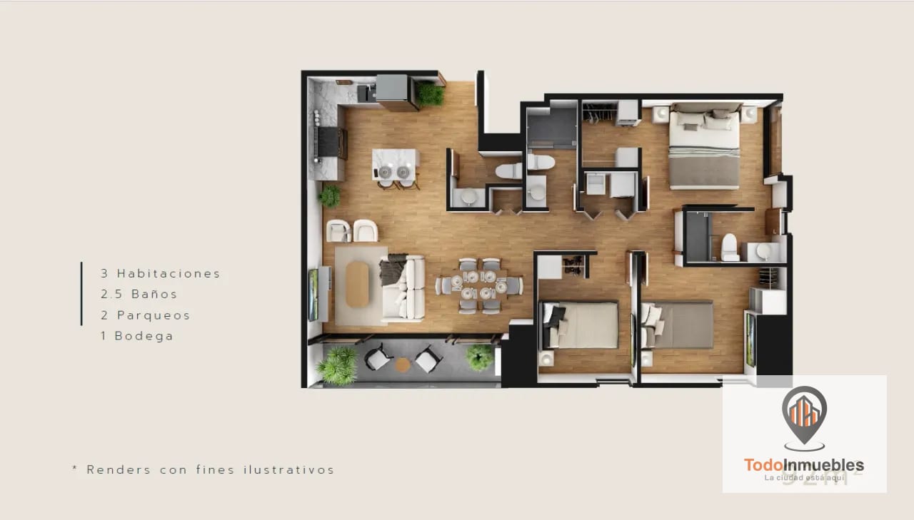 Apartamento de 3 habitación en venta en z10 (en planos) — Apartamento en Venta en Zona 10, Guatemala, Ciudad — foto 8 de 8