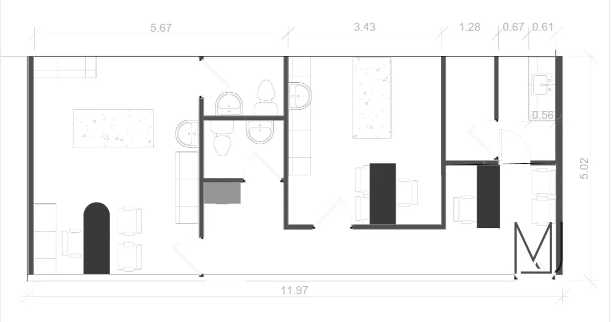 Clínica en Alquiler | Sixtino I | Zona 10 | 60 m2 · Tabicada — Clínica en Alquiler en Sixtino I, Zona 10, Guatemala, Ciudad — foto 4 de 8