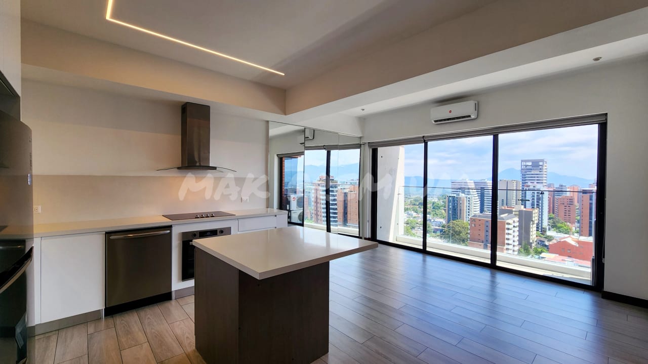 Novus z14 1 hab nivel alto con aire acondicionado y amplio balcón — Apartamento en Alquiler en Novus, Zona 14, Guatemala, Ciudad — foto 1 de 9