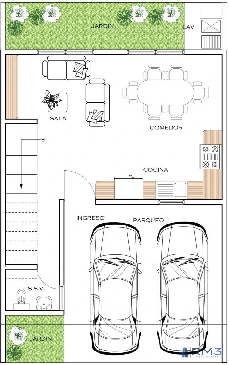 Primer Nivel — Casas en venta Balcones de San Cristobal, Condominio VENTI — Casa en Venta en Zona 8 Mixco, Guatemala, Ciudad — foto 4 de 15
