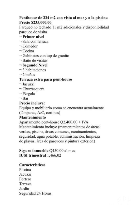 Penthouse en Monterrico  — Apartamento en Venta en Monterrico, Santa Rosa — foto 2 de 6
