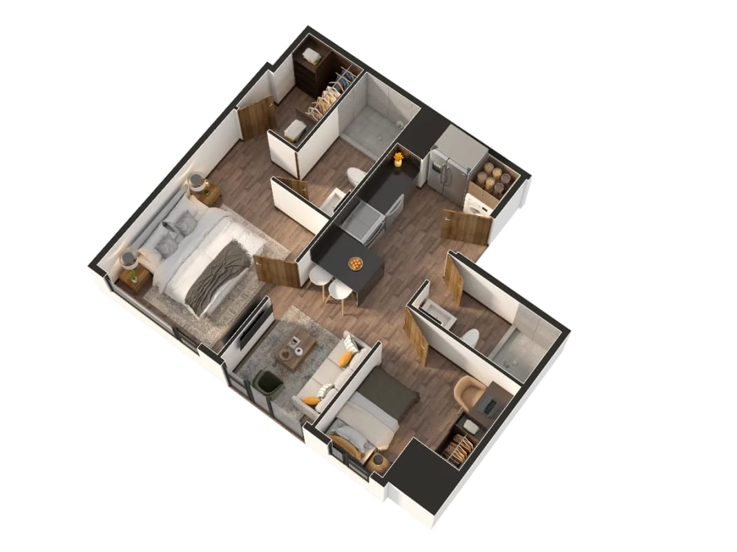 Apartamento Nuevo de 2 Habitaciones en Venta Zona 11 Mariscal — Apartamento en Venta en Zona 11, Guatemala, Ciudad — foto 3 de 8
