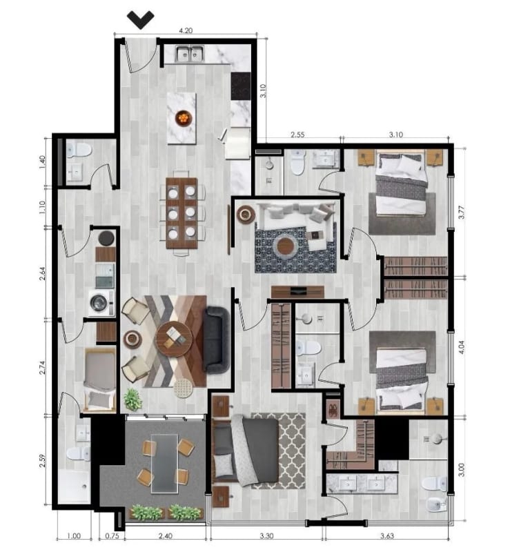 Apartamento en Renta en Zona 10 con Espacios Amplios y Funcionales + Amenidades Exclusivas — Apartamento en Alquiler en Zona 10, Guatemala, Ciudad — foto 2 de 17