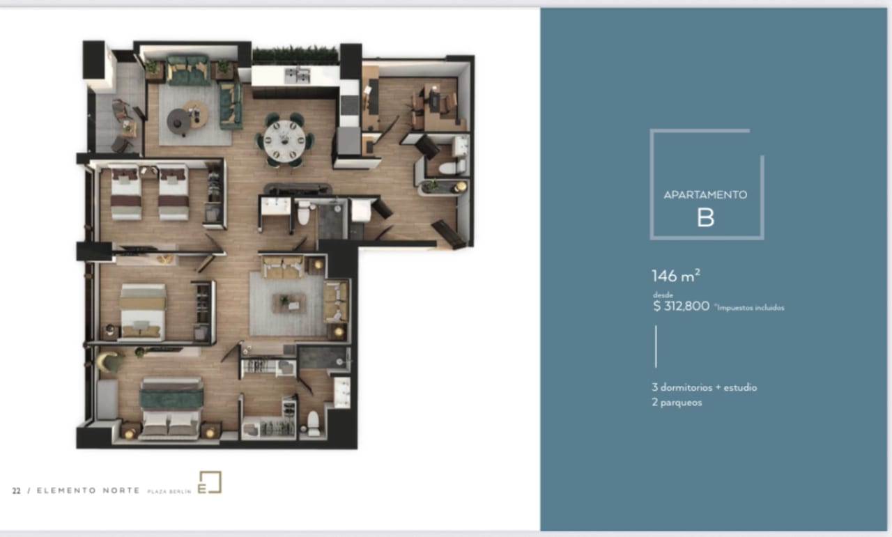 Apartamento en venta Edificio Elemento Norte zona 13 con 4 habitaciones!!! — Apartamento en Venta en Zona 13, Guatemala, Ciudad — foto 3 de 7