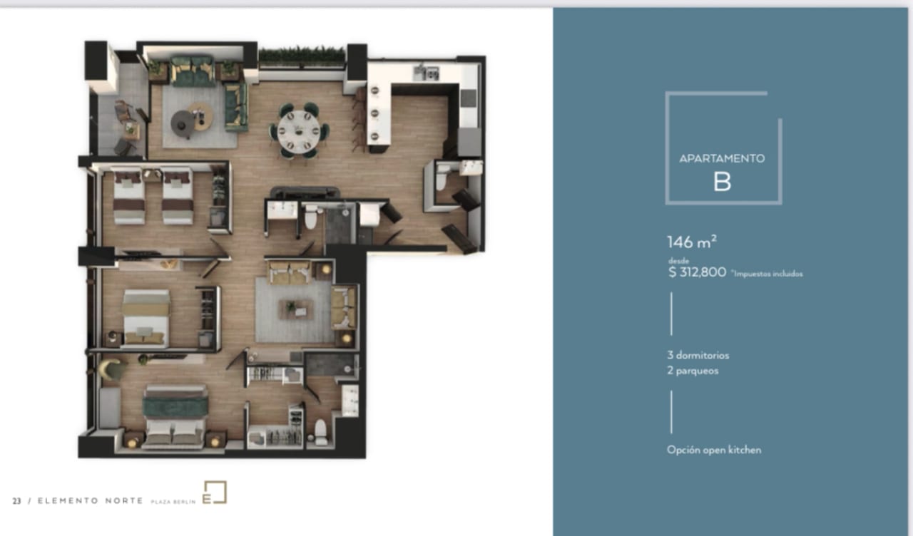 Apartamento en venta Edificio Elemento Norte zona 13 — Apartamento en Venta en Zona 13, Guatemala, Ciudad — foto 2 de 7