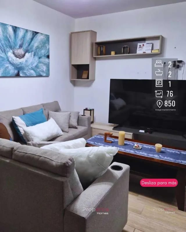 Apartamento Amueblado 2 Hab Zona 11 — Apartamento en Alquiler en Zona 11 Mixco, Guatemala, Ciudad — foto 2 de 12
