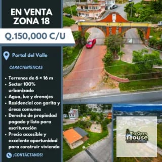 Portal del Valle zona 18 — Terreno en Venta en Zona 18, Guatemala, Ciudad — miniatura 1 de 14