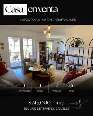 Casa en venta - La Fontana III - CAES KM 27.5 — Casa en Venta en Fraijanes, Carretera a El Salvador, Guatemala, Ciudad — miniatura 1 de 9