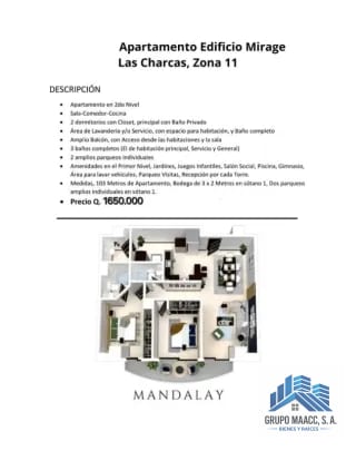 VENDO APARTAMENTO Z11 MIRAGE — Apartamento en Venta en Zona 11, Guatemala, Ciudad — miniatura 10 de 10
