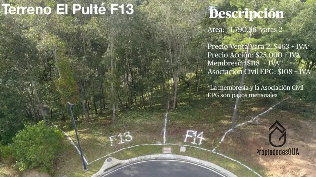 Terrenos exclusivos en venta en El Pulté — Terreno en Venta en Zona 16, Guatemala, Ciudad — foto 5 de 13