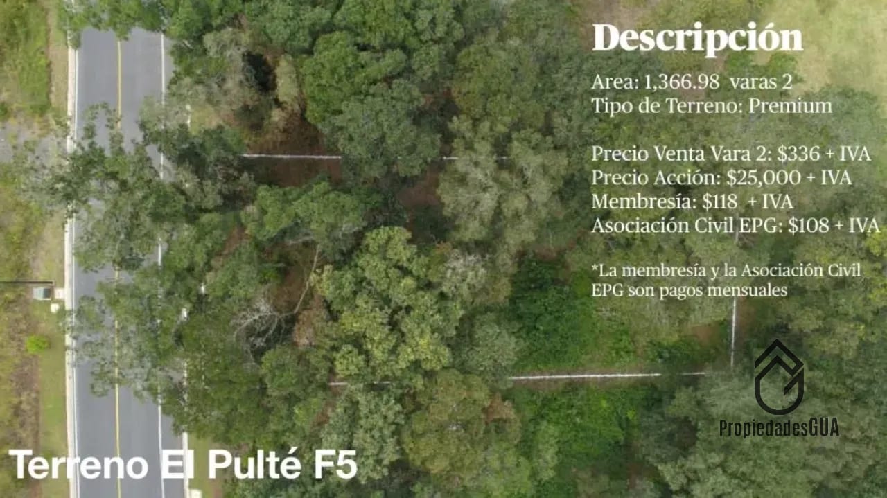 Terrenos exclusivos en venta en El Pulté — Terreno en Venta en Zona 16, Guatemala, Ciudad — foto 4 de 13