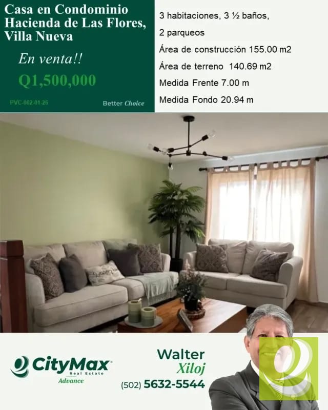 Casa en Condominio en Venta en Zona 2 Villa Nueva Guatemala — Casa en Venta en Villa Nueva, Guatemala, Ciudad — foto 1 de 1