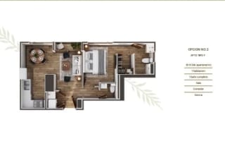 Apartamento en venta, para estrenar, 1 habitaciòn, Edificio Abitare Americas, zona 13 — Apartamento en Venta en Zona 13, Guatemala, Ciudad — miniatura 3 de 6