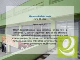 Local en Venta en Metaterminal del Norte zona 18 cdad — Local en Alquiler en Zona 18, Guatemala, Ciudad — miniatura 3 de 8