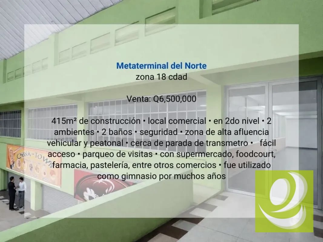 Local en Venta en Metaterminal del Norte zona 18 cdad — Local en Venta en Zona 18, Guatemala, Ciudad — foto 3 de 8
