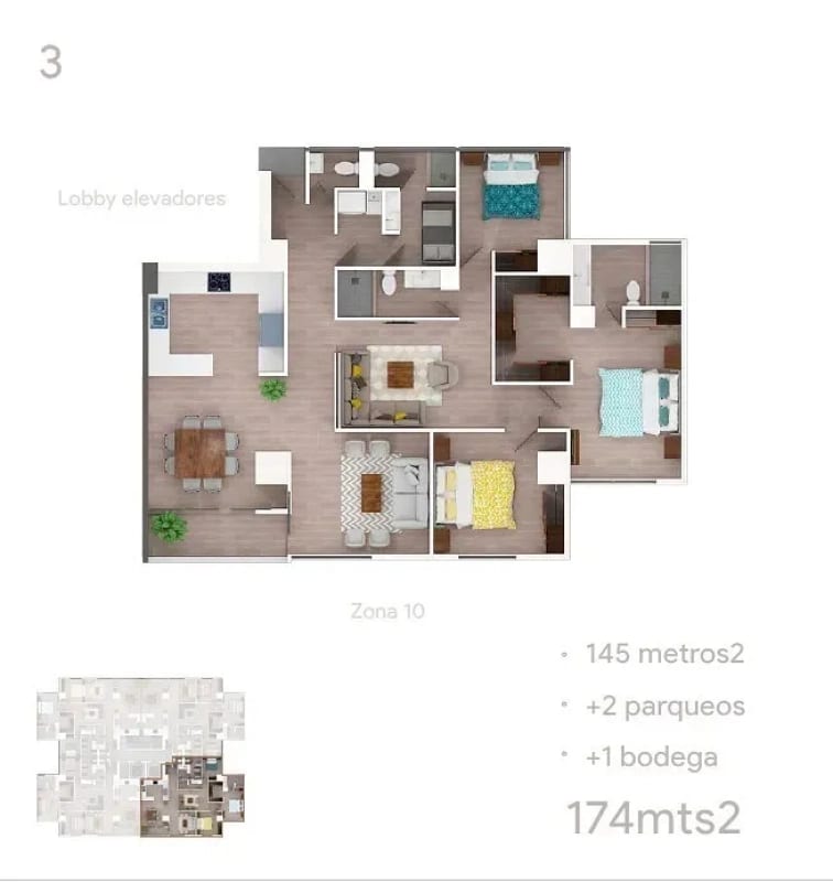 Venta de Apartamento  Nivel Alto Casa Acueducto Z10 — Apartamento en Venta en Zona 10, Guatemala, Ciudad — foto 2 de 5