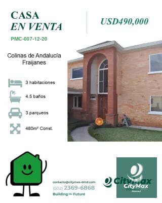 Casa en Venta en Colinas de Andalucía Fraijanes — Casa en Venta en Carretera a El Salvador, Guatemala, Ciudad — miniatura 1 de 16