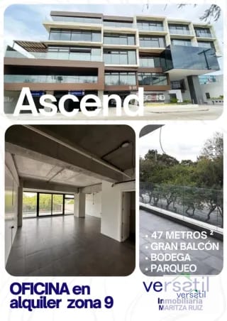Amplia OFICINA en Alquiler ASCEND — Oficina en Alquiler en Ascend, Zona 9, Guatemala, Ciudad — miniatura 5 de 9