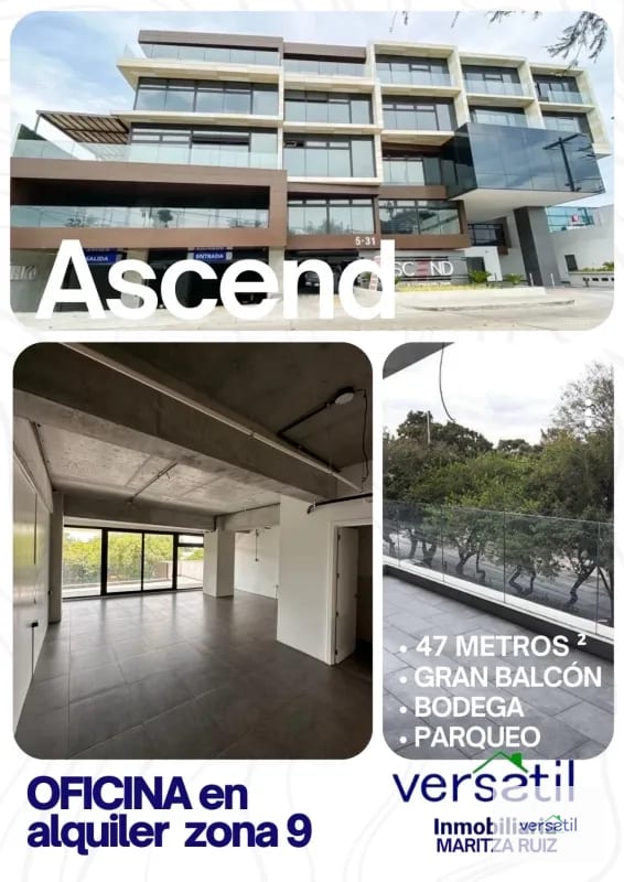 Amplia OFICINA en Alquiler ASCEND — Oficina en Alquiler en Ascend, Zona 9, Guatemala, Ciudad — foto 5 de 9