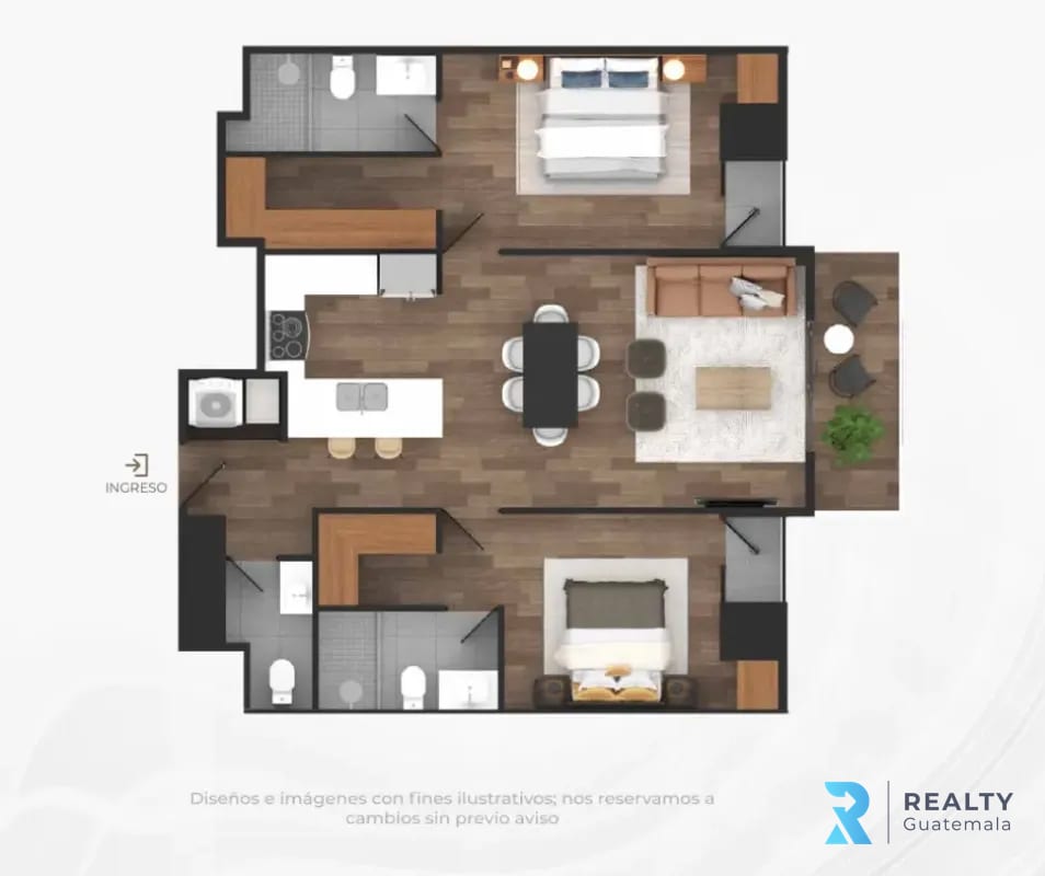 PROYECTO Apartamentos para estrenar Casalini Los Arcos, Zona 10 — Apartamento en Venta en Casalini Los Arcos, Zona 10, Guatemala, Ciudad — foto 7 de 14