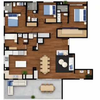 Apartamento con la comodidad de una casa en alquiler en zona 15 — Apartamento en Alquiler en Zona 15, Guatemala, Ciudad — miniatura 9 de 17