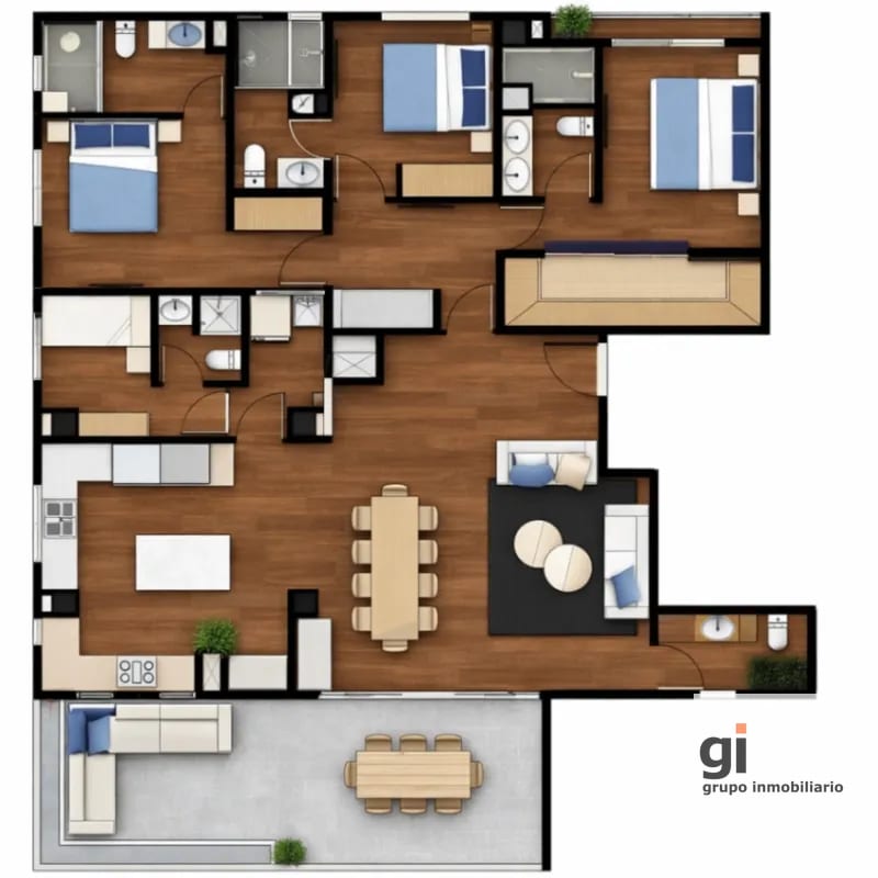 Apartamento con la comodidad de una casa en venta en zona 15 — Apartamento en Venta en Zona 15, Guatemala, Ciudad — foto 8 de 17