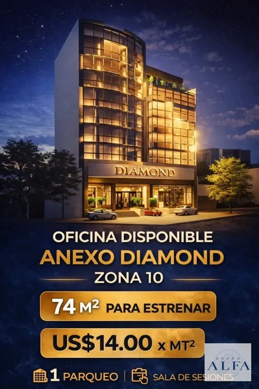 OFICINA 74 MTS2 PARA ESTRENAR ZONA 10 ANEXO DIAMOND — Oficina en Alquiler en Zona 10, Guatemala, Ciudad — foto 1 de 4