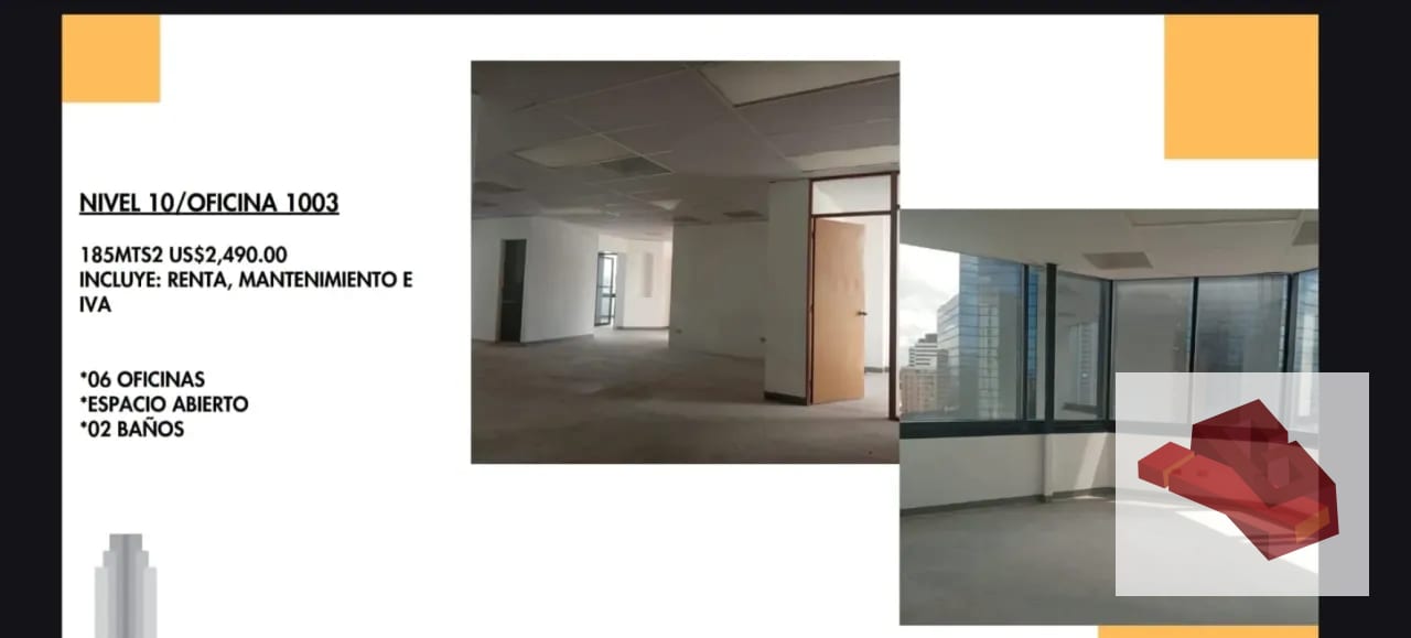 RENTA DE OFICINA ZONA 10, ZONA VIVA. DIFERENTES METRAJES — Oficina en Alquiler en Zona Viva, Zona 10, Guatemala, Ciudad — foto 4 de 6