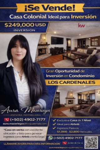 casa en venta en San Pedro las Huertas Antigua ideal para inversión — Casa en Venta en Antigua, Sacatepéquez — miniatura 1 de 13