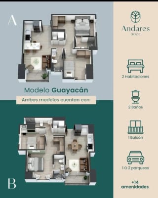 Apto en renta en ANDARES DOCE z12 — Apartamento en Alquiler en Andares Doce, Zona 12, Guatemala, Ciudad — miniatura 1 de 17