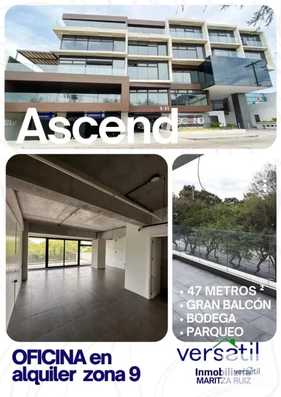 Oficina en Alquiler ASCEND ZONA 9 — Oficina en Alquiler en Ascend, Zona 9, Guatemala, Ciudad — foto 1 de 8